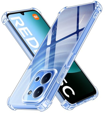 ivoler Crystal Klar Silikon Hülle für Xiaomi Redmi 15C 4G / 5G / Poco C85 mit Stoßfest Schutzecken, Dünne Weiche Flexible TPU Transparent Schutzhülle Durchsichtige Handyhülle Kratzfest Case Cover