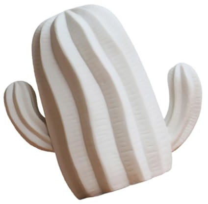 VALICLUD Adorno de Cerámica con Forma de Cactus Decoración Artística para Hogar y Oficina Figura Decorativa Moderna y Duradera Regalo para Interiores