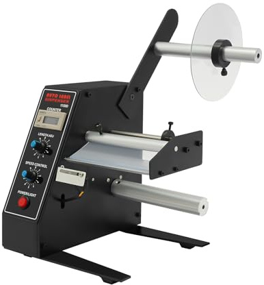 Automatischer Etikettenspender, Breite 15-125 mm, Länge 3-150 mm, Etikettenabstreifer, Etikettentrennmaschine, stufenlose Geschwindigkeitseinstellung, Etikettenapplikator, max. Zählung 0-999999