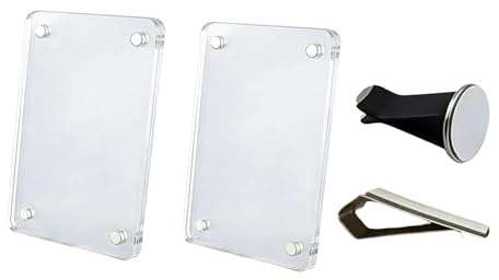 RhiVrillion Album photo voiture Cadeaux personnalisés Voiture - Set 2 en 1 avec clip pour pare-soleil et cadre pour ventilation photos 5,5 x 8,4 cm