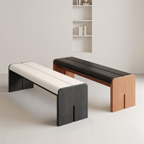 Moderne Banc à Langer Long en Bois, lit de Chambre Coucher, Repose-Pieds, Banc Cuir, canapé Bancs Bout de lit(Petit)