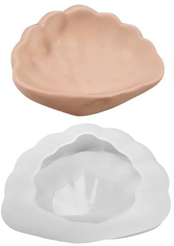 UR URLIFEHALL 1 stampo a forma di conchiglia in resina epossidica per colata in resina epossidica per portacandele, decorazione per tazza, gesso, artigianato, casa, tavolo decorativo