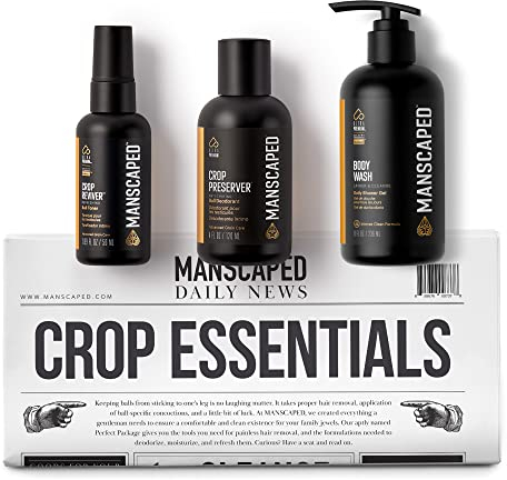 MANSCAPED Hygienische Badepackung für Männer - All-in-One-stimulierendes Körpergel, feuchtigkeitsspendende Deodorantkugeln