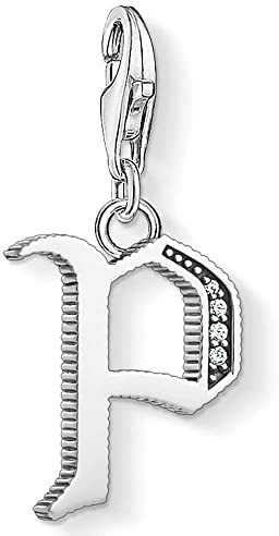 Thomas Sabo Damen-Charm-Anhänger P Buchstabe Silber Charm Club 925 Sterling Silber 1596-643-21