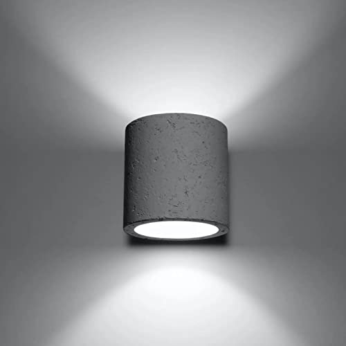 famlights Wandleuchte Christina aus Beton Weiß | Wandbeleuchtung klassisch Wohnzimmer-Leuchte edel Kinderzimmer-Lampe retro Schlafzimmer-Lampe Zimmerlicht Küchenlampe Raumbeleuchtung industrie G9