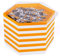 Becko stapelbare Puzzle Sortiertabletts/Sortierschalen/Puzzle sortierer mit Deckel, Puzzle Zubehör für Puzzles bis zu 2000 Stück, 12 sechseckige tabletts/Schalen in Weiß und Orange