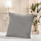 Erwin Müller Kissenbezug, Kissenhülle, Kuschelkissenbezug Interlock Mako-Jersey - Serie München - perfekte Passform, formstabil, bügelfrei, mit Reißverschluss - Silber Größe 40x40 cm