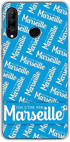 1001coques Coque Compatible avec Huawei P30 Lite - Housse Fine en Silicone Transparente - Design Fier d Etre pour Marseille