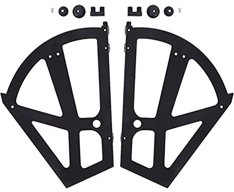 Fdit 2 Piezas de plástico Flexible Ahuecado Zapatero Soporte bisagras Accesorios de Repuesto, Estructura Simple Accesorios de Zapatero de Dos Capas(Negro)
