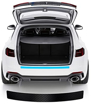 Blackshell® Basic Ladekantenschutz Folie kompatibel mit Mercedes C-Klasse Limousine | Typ W204 | Bj. 2007-2014 3D Carbon Schwarz - passgenauer Stoßstangenschutz inkl. Profi Rakel für Folie