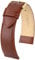 HIRSCH Uhren-Armband Osiris M - Uhr-Band aus glänzendem Kalbs-Leder mit feiner Struktur - Mittelbraun - 16 mm
