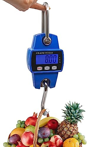 MOGOULUA Mini Digital Kranwaage 300kg/660lbs elektronische Hakenwaage mit präzisem Sensor für Bauernhof Jagd Bogenzuggewicht und Hoyerlift Gewichtsmessgerät