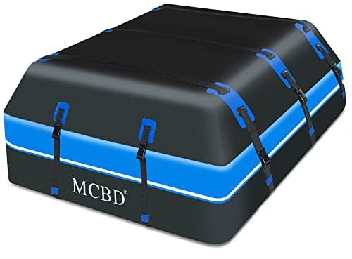 Portapacchi da tettuccio, 6 metri cubi, impermeabile, per tutti i veicoli SUV con/senza binari, include 10 cinghie rinforzate e 6 ganci per porta, borsa portaoggetti, tappetino antiscivolo