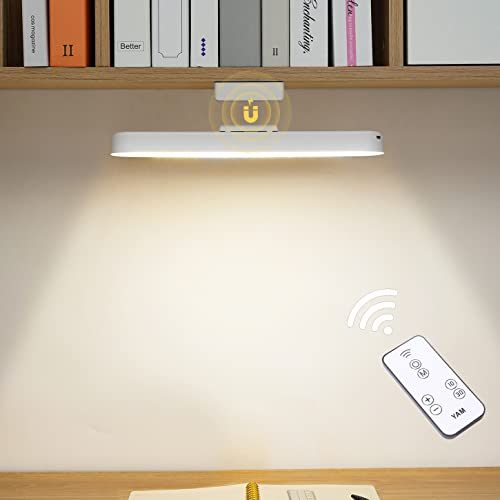 Guakiili Kabellose LED-Tischlampe zum Aufhängen, magnetische Nachtlichter, Helligkeit einstellen, 3000 K bis 6500 K, Schreibtischlampe, Schrank, Kleiderschrank, Fernbedienung