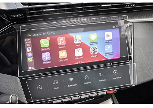 CDEFG Compatible avec Peugeot 308 408 SW 2022-2024 Film de protection de Navigation d'Écran 4H résistant aux rayures GPS Film de protection d'écran voiture Navi Film Accessoire (i-Cockpit+i-toggle)