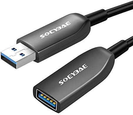 SOEYBAE USB 3.0 Extension Cable 5m, USB 3.0 Fiber Optical Cable A-Male to A-Female High Speed 5Gbps Data Transfer Extender Cord,