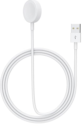 Urbbalume Cargador para Apple Watch, MFi Certificado Cable de Carga Magnética Inalámbrica de 1m para iWatch, Cargador de Reloj Portátil USB Compatible con Apple Watch Serie 9/8/7/6/5/4/3/2/1/Ultra/SE