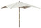 vidaXL Parasol de Jardin avec mât en Bois Sable 300x300x273 cm, Parasol, Parasol d'extérieur, Parasol de Patio, Parapluie, Parasol de terrasse