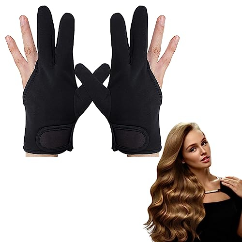 Lockenstab Handschuhe, Hitzebeständige Handschuhe Für Haarstyling, 2 Stück Professionelle Hitzebeständige Handschuhe, Professionelle Lockenstab Handschuhe, Für Haar-Werkzeuge, Lockenstab