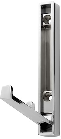 SOTECH Klapphaken VALVOLE Höhe: 120 x Breite: 16 mm Chrom poliert | Garderobenhaken modern aus Zinkdruckguss platzsparender Kleiderhaken ideal für Caravan