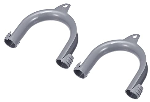 2Pcs Gray Clothes Washer Drain Hose Holder - U-Shape Washing Machine Drain Hose Hook Adapter | Durable Clothes Washer Dishwasher Washing Machine Drain Hose Guide Mounting Bracket Replacement Hoses