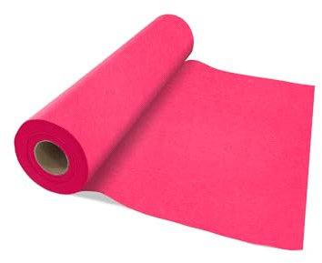 VelaHub Airlaid 20 Tischläufer, 40x120cm, 24m auf Rolle, Hochwertige, Einwegläufer, Fuchsia