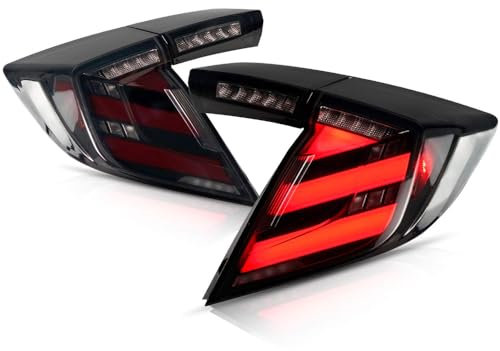 FELEA Auto Schlussleuchte Bremse Hinten Stoßstange Licht Für Civic 10th Type R Hatchback FK7 FK8 2016–2020 Auto Rücklicht Komplettsets