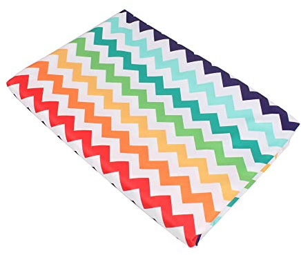 PUL Stoff Bedruckt Doppelseitiges Wasserdichtes Design 150cm Breit- Stoffe zum Nähen Meterware PUL Fabric, um Windeltaschen und -pads Herzustellen (R11-Rainbow Waves,100cm)
