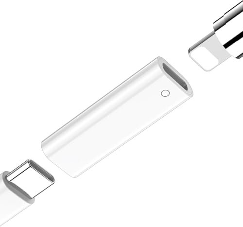 Pencil Charger Adapter for Apple Pencil 1st Generation USB C to for Lightning Adaptor Charging Dongle Connector Accessories Bluetooth Pairing for iPad 10th Generation Type C to iPencil 1st Gen Adapter