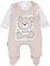 TupTam Baby Mädchen Jungen Strampler mit Langarmshirt Aufdruck Spruch 2 teilig, Farbe: Teddybär Beige, Größe: 56