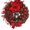 Künstlicher Weihnachtskranz für Tür Weihnachten Weihnachtskranz - Türkranz Weihnachten Außen Adventsgestecke Weihnachts-Kranz Weihnachts-Kranz mit Beleuchtung für Haustür Outdoor (B, One Size)
