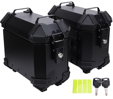 Motorrad-Seitenkoffer aus Aluminiumlegierung, 18 L, Wasserabweisend, Tragbare Satteltaschenbox für Längere Fahrten