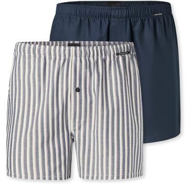 Schiesser Herren 2 Pack Boxershorts Baumwolle Jersey weich Multipack - Jerseyboxer