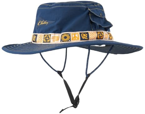 Sombrero de sol estilo pescador bloqueado de color para acampar al aire libre, surf y vacaciones, ala ancha, protección UV, antideslizante