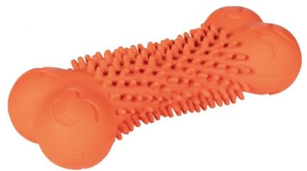 HKM Buddy Bone III natural rubber Dog Toy Orange 14.5 cm