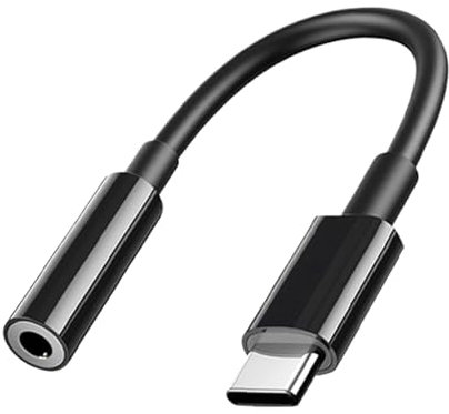 Generico Type C Earphone Adapter, USB C to Audio Jack Adapter, 3.5mm Connector, Silicone Car Stereo Cable for Smartphones Tablets Headsets Music Playback Calls, 3.93 Inches, 1 Piece