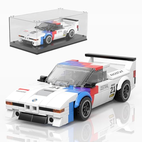 Mould King 27062 Speed Champion Race Car Building Toys M1 Super Car Building Sets with Acrylic Display Case Collectible Model Cars Construction Toys For Adult(363 PCS)