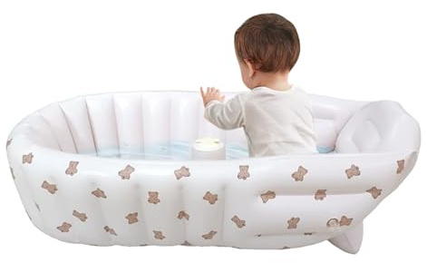 Baignoire Gonflable Bébé - Baignoire Gonflable - Siège De Bain Pliable Pour Évier Salle De Bain Douche Jeux D'Eau Piscine Extérieur Été