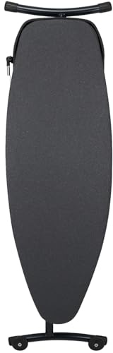 Duwee Extra Large Ironing Board with Wheels for Steam Irons, 122 x 46 cm | Extra Wide Ironing Board with 10 mm Felt Pad, Iron Board with Heavy Duty and Foldable Legs, Black