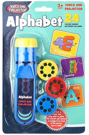 Torche avec projecteur d' pour : veilleuse pour raconter des Histoires, activité créative | Image Lanterne Jouet Camping Jeux Chambre Apprentissage Amusant Cadeau 14 x 3 cm D