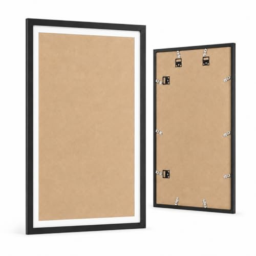 ARTGOTO 15,7x27,5 Zoll/40x70CM Groß Diamond Painting/Malen nach Zahlen MDF Bilderrahmen,Display 35x65cm mit Passepartout oder 40x70cm Ohne,Rahmen für Hoch- und Querformat Posterrahmen Puzzlerahmen