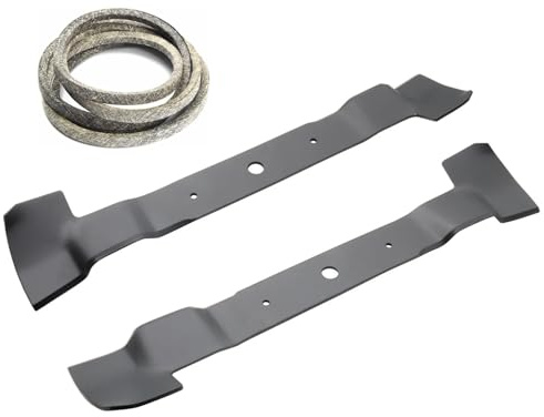 GreenGoo Kit trattorino tagliaerba 102 cm Compatibile con al-KO Twin 2000, 2 Lame 525 mm DX SX + Cinghia 514877 per Piatto di Taglio