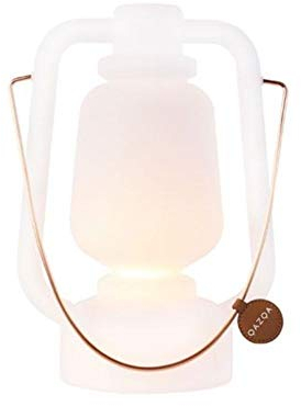 Qazqa - Modern Nachttischlampe | Tischleuchte I Tischlampe I Lampe I Leuchte wiederaufladbar 30 cm IP44 weiß - Storm Small Dimmer I Dimmbar I Außenbeleuchtung - Kunststoff Rund - I LED