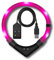 LEUCHTIE® Leuchthalsband Easy Charge für Hunde, USB aufladbar, wasserdichtes LED Halsband, extrem hell, 25h Leuchtdauer, kleine mittlere und große Hunde hotpink Größe 45