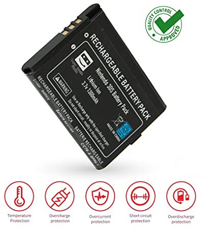 SuperSmashMedia® - 1300mAh Replacement Battery Pack Kit for 3DS Console with Screwdriver Included CTR-003 (3DS Handheld Console)