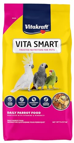 Vitakraft Vita Smart Parrot Food, 7 lb