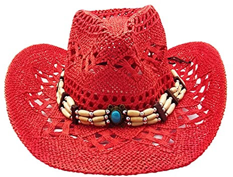 Chapeau de cowboy en paille cowboy panama avec bande occidentale unisexe taille unique homme femme pour été (XH-12502)