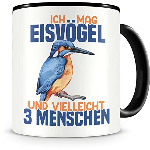 Samunshi® Eisvogel Tasse mit Spruch Ich mag Eisvögel Geschenk für Eisvogel Fans Kaffeetasse Lustige Tassen zum Geburtstag