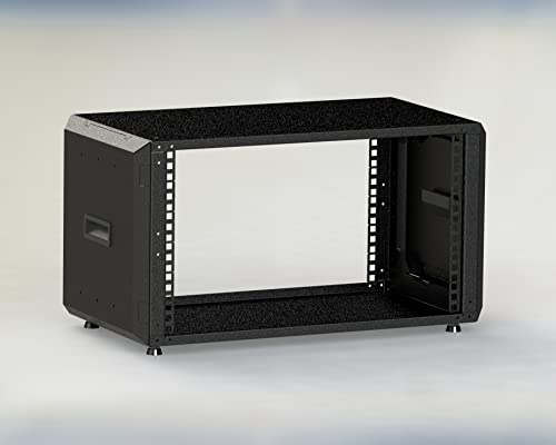 Rack Magic - 19 Studiorack mit abnehmbaren Seiten - Tischrack - Netzwerkschrank - schwarz - 6HE - 290mm Tiefe