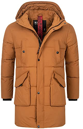 Indicode Herren Dexter Winterjacke Steppjacke in Daunen-Optik mit Kapuze | Warme Outdoorjacke für Winter und kalte Tage, Herrenjacke, Parka, Übergangsjacke, Wintermantel, Freizeitjacke für Männer